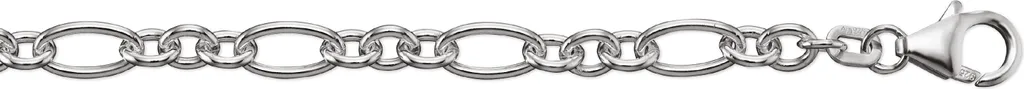 Bracelet Figaro Argent 925 Durable de 4,60 mm : Fini les Bijoux Fragiles