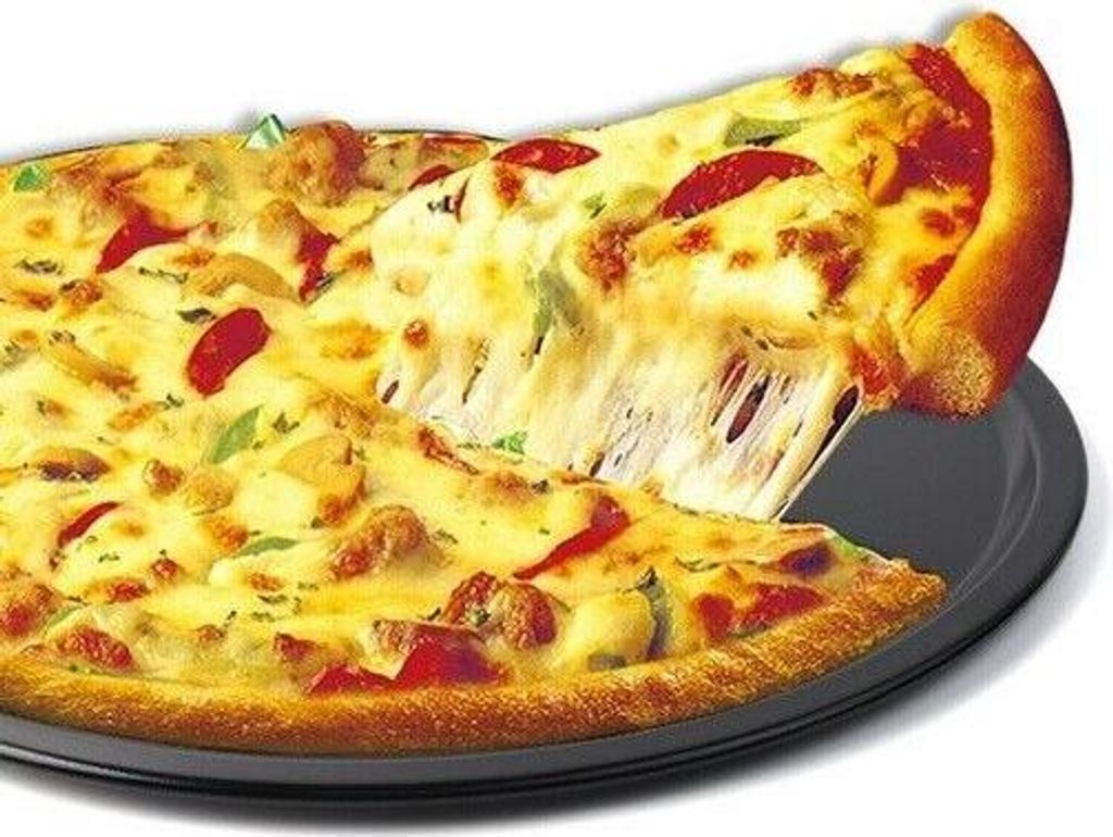 4 x XL Pizzablech rund 32 cm Backblech Kohlenstoff beschichtet