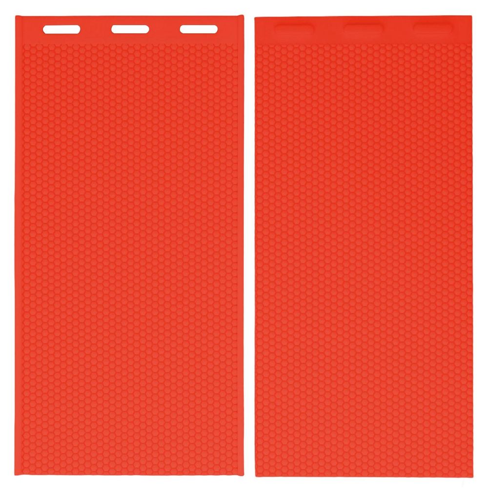 2pcs 5,4 mm Silikonbienenwachsform Fundament Fundament Press Bienezubehör 44x28cm rot