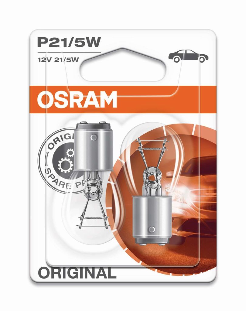 OSRAM ORIGINEEL P21/5W BAY15d 12V/21-5W (verpakking met 2 Productafbeelding 