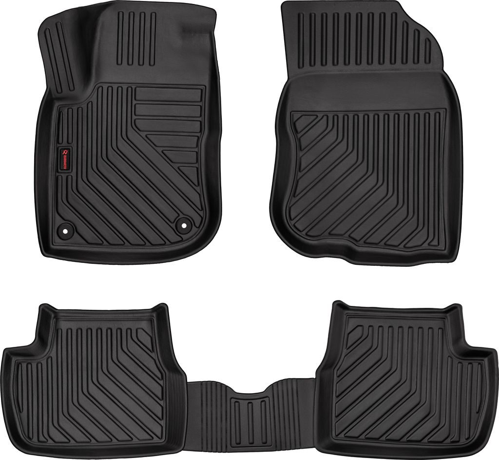 3D Gummi Fussmatten Auto - Automatten Set - Allwetter Fußmatte Gummi - Antirutsch & Wasserfest Autoteppiche - passend für Peugeot 208 (2019-) / O...