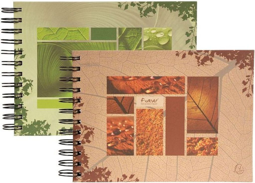 Exacompta Spiralalbum Forever Rain 23x16 cm 50 weiße Seiten