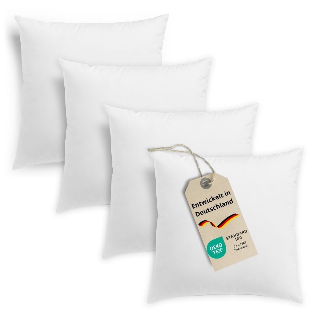 Lot de 4 coussins de 40 x 40 cm, avec rembourrage 100% Image du produit 
