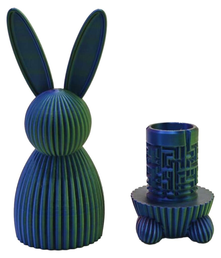 3D-gedruckte Hasenfigur mit verstecktem Fach, hasenförmiges Labyrinth, Geschenkbox, pädagogisches Stressabbau-Puzzle, Tierisches Ostergeschenk