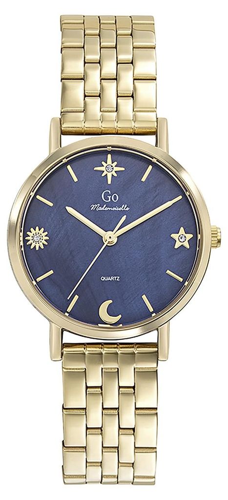Girl Only GO Damen Armbanduhr Mademoiselle Quarz-Uhr Edelstahl gold UGO695650