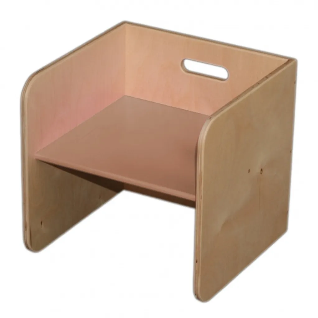 Würfelstuhl Van Dijk Toys - Chaise en Bois Massif à Hauteur Ajustable