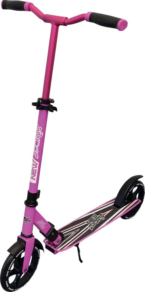 Trottinette rose grandes roues New Sports 200 mm avec cadre aluminium
