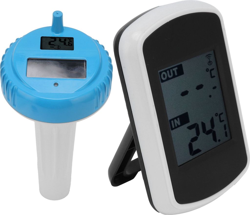 Schwimmendes drahtloses Solar-Thermometer Wasserdichtes Schwimmbad Wassertemperatur-Monitor