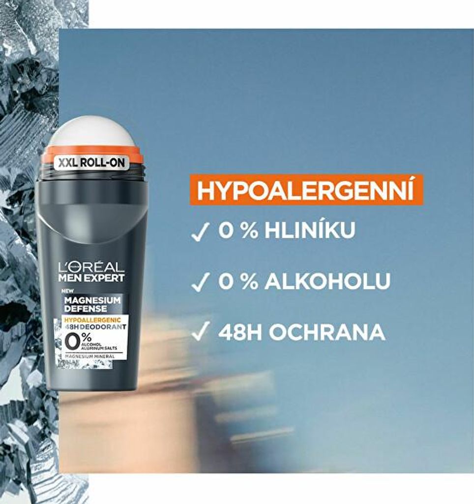 L'Oréal Men Expert Roll-On 50 ml Deodorant mit Magnesium