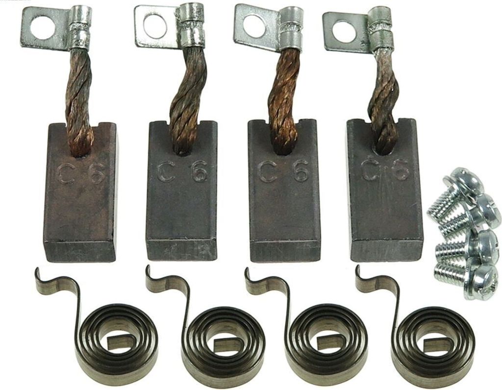 4x AS-PL Anlasser-Kohlebürsten Kohlebürste Starter SB9025(LETRIKA) 9,00mm 12,80mm 26,00mm