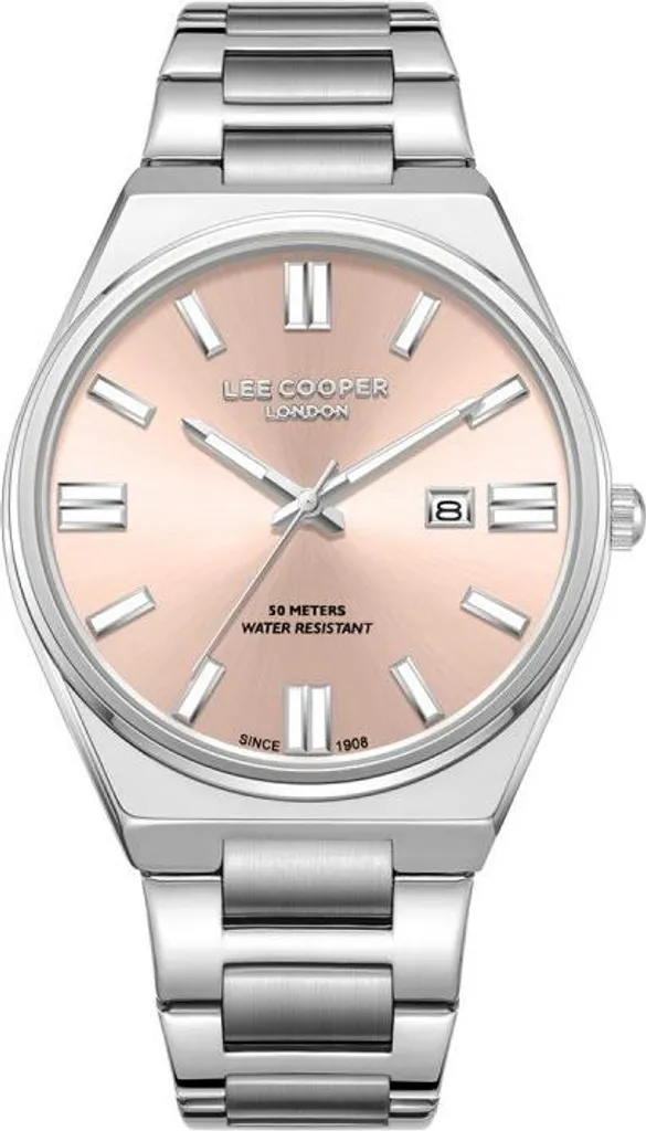 Montre à Quartz Homme Lee Cooper Boris Argentée et Cadran Sophistiqué