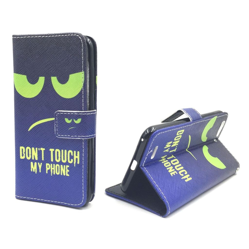 Handyhülle Tasche für Case Handy ZTE Blade V6 Dont Touch My Handy Grün