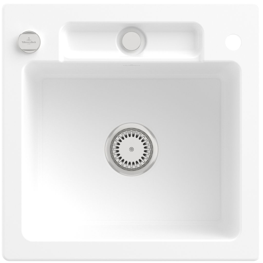 Villeroy & Boch Keramikspüle 334502RW, Siluet 50 S Einbauspüle - inkl.