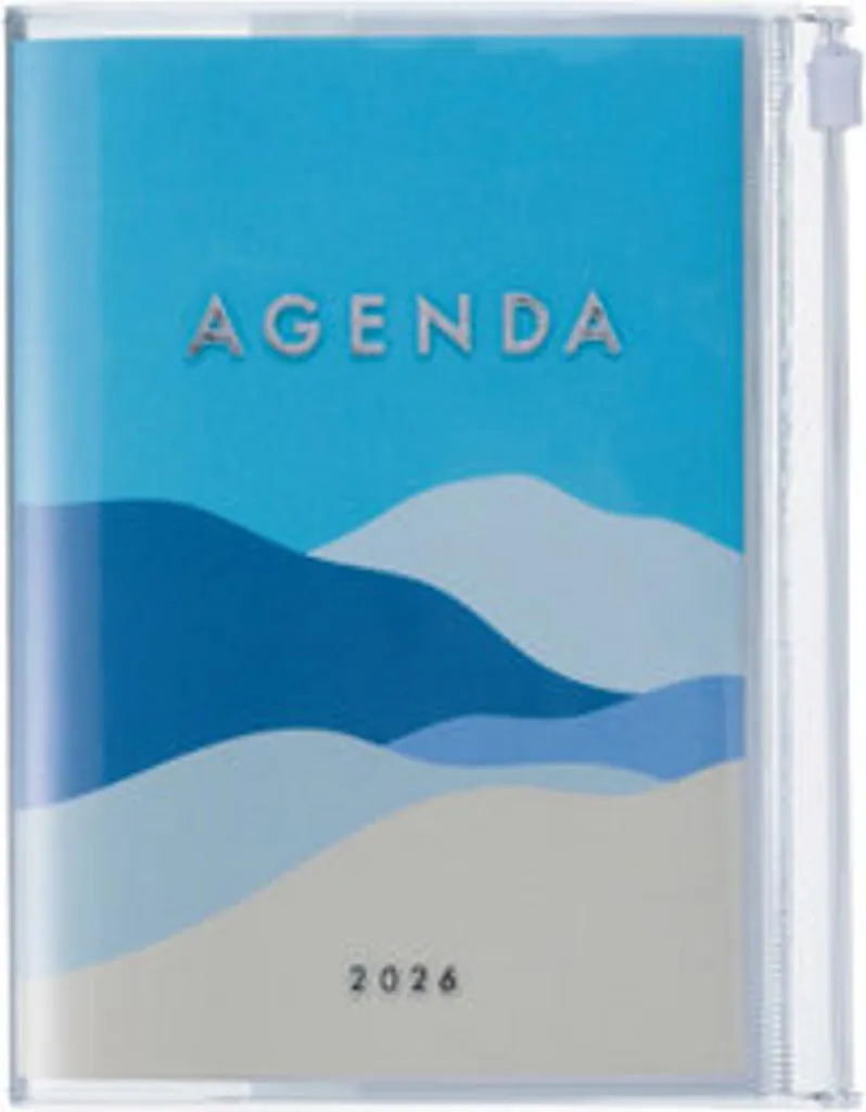 Calendrier de poche A6 2025/26 Mark's Mountain Blue : Fin et Compact