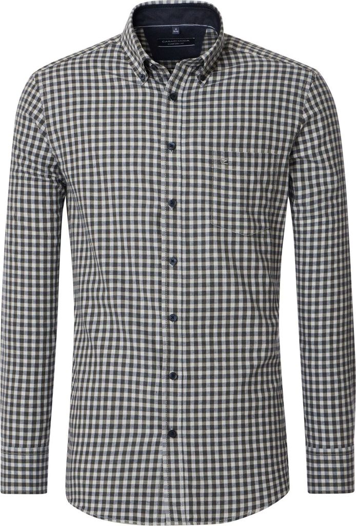 Casa Moda - Comfort Fit - Herren Freizeit Hemd Langarm (444340000), Größe:XL, Farbe:Grün (301)