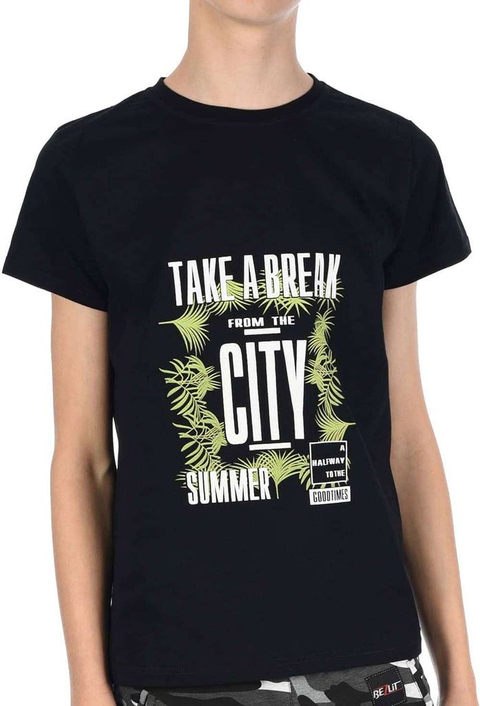 BEZLIT Jungen T-Shirt mit Take a break Schwarz 116/122