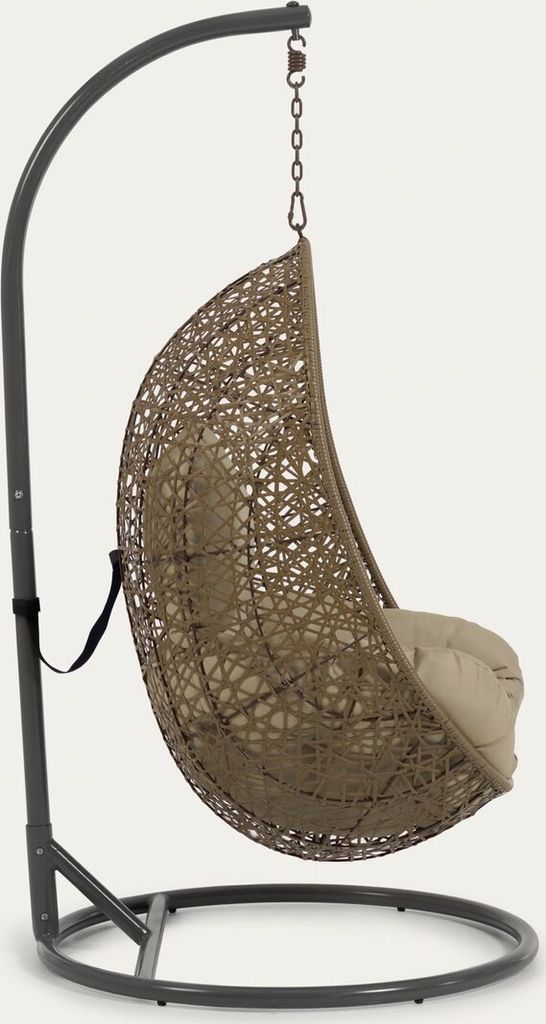 Hängesessel Florina 105 x 105 x 197 cm Braun Sessel Sitzgelegenheit Sitz