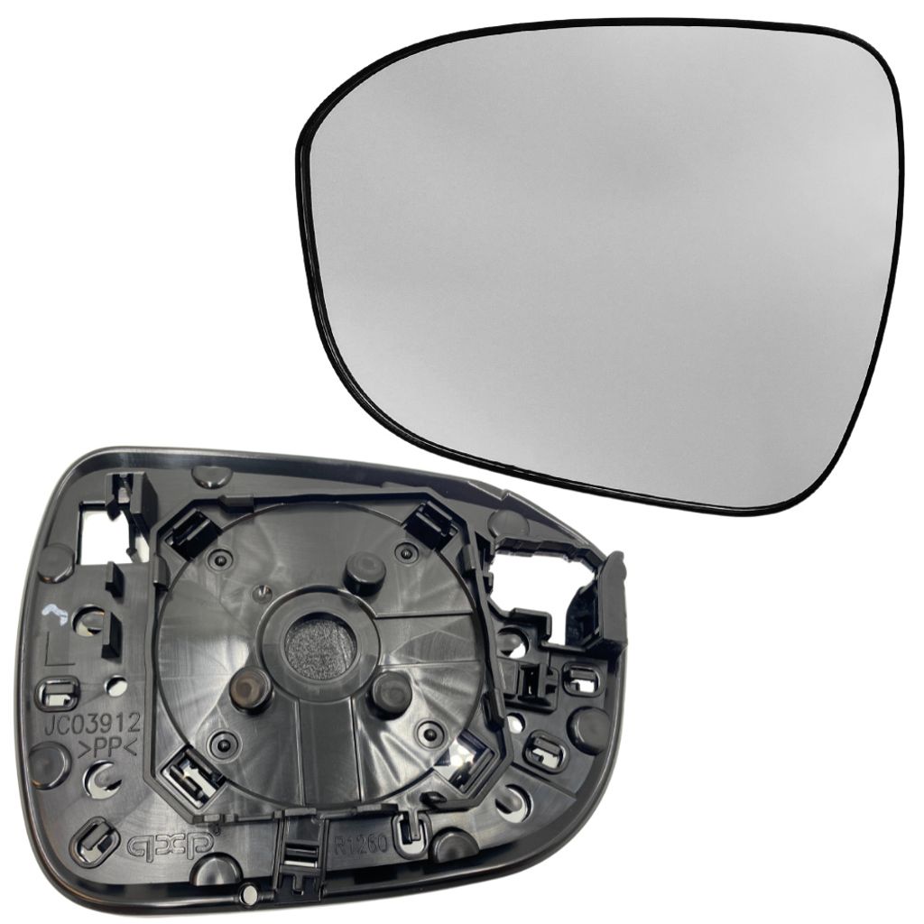 BILMAX Links Außenspiegelglas Ersatz für Nissan Qashqai J12 2021-2024 | Juke F16 2019-2024, Unbeheizbar, mit Trägerplatte (Fahrerseite)
