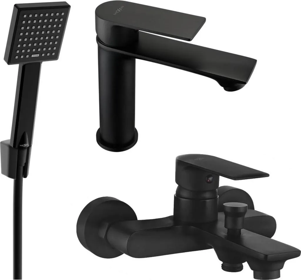 Mexen Royo R45 Set Vasca Nero Opaco 72203R45-70 | Rubinetteria Bagno Completa