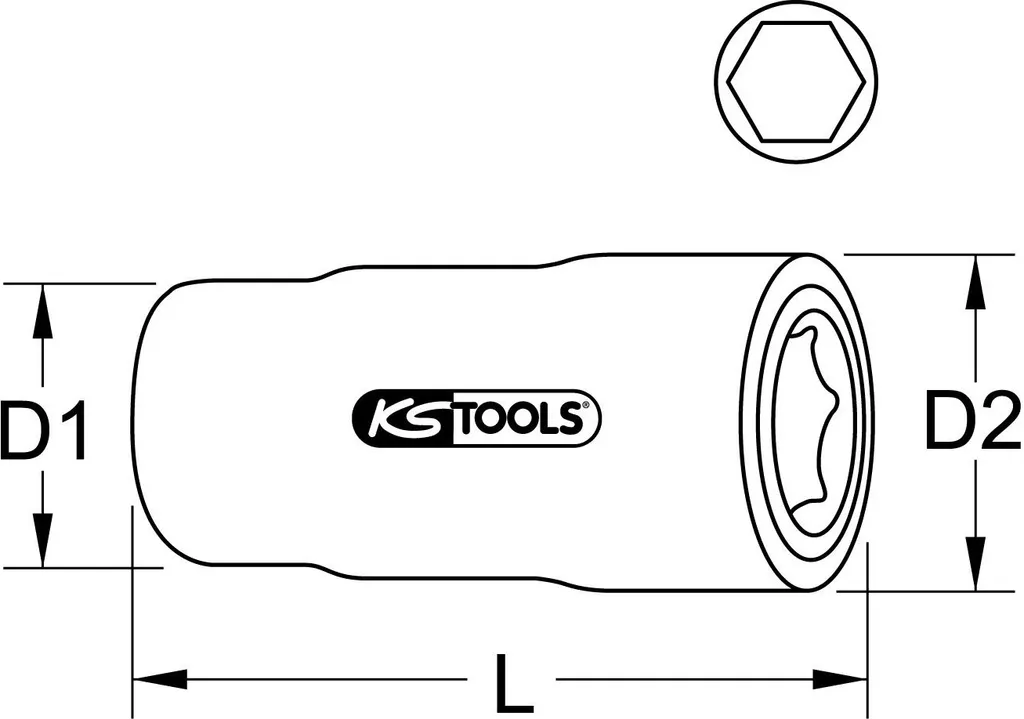 KS TOOLS Presa da 1/2" con isolamento protettivo 8 mm - 117.1208 - 3