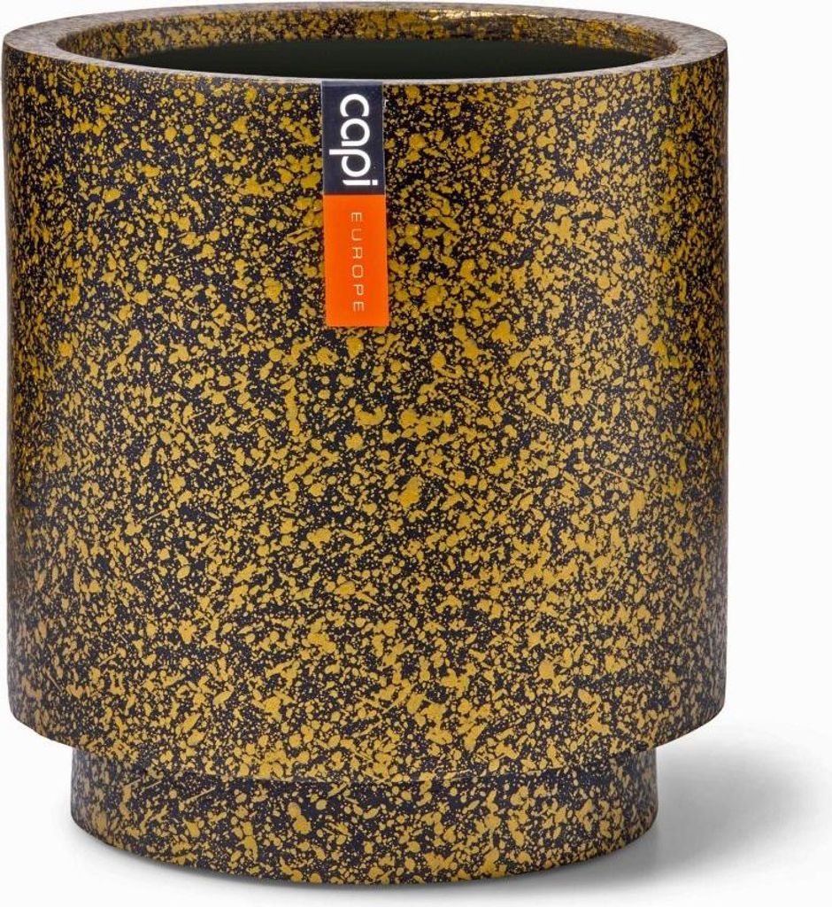 Capi Europe - Gefäß zylinder Terrazzo - Gold - 11x12
