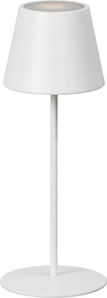 easy! by FHL 850808 Tischleuchte Außenleuchte Ravenna Metall sandweiß Akkubetrieb, USB Kabel, Höhe 25,5 u. 32cm einstellbar