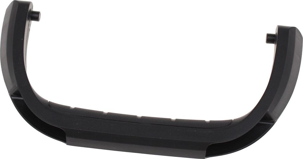 A black plastic handle for a pressure washer.
