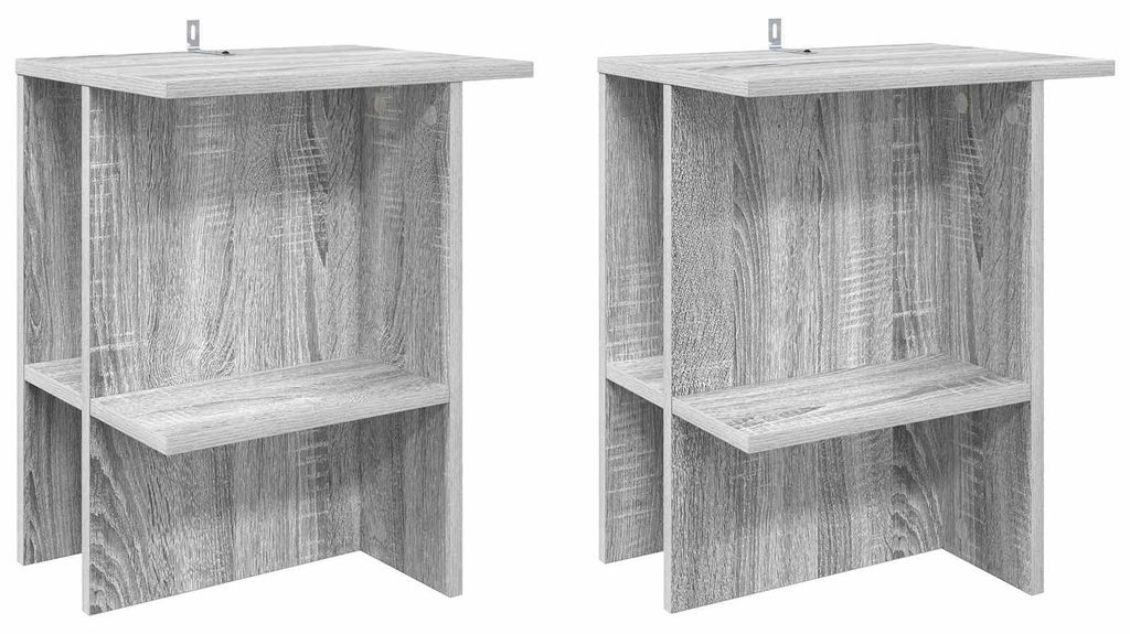 vidaXL Couchtisch 2 pcs Graues Sonoma 40 x 30 x 49 cm Holzwerkstoff
