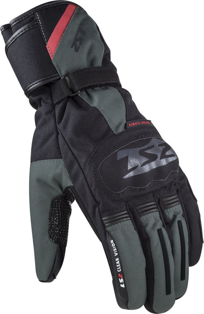 LS2 Snow wasserdichte Motorradhandschuhe, schwarz/khaki, XL