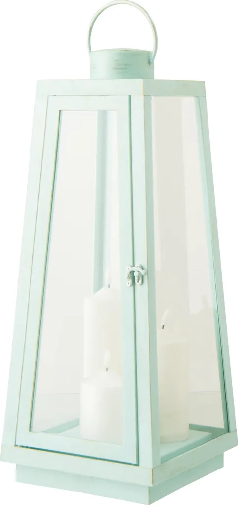 Lanterne en verre turquoise J-Line : l'éclairage LED sans risque d'incendie