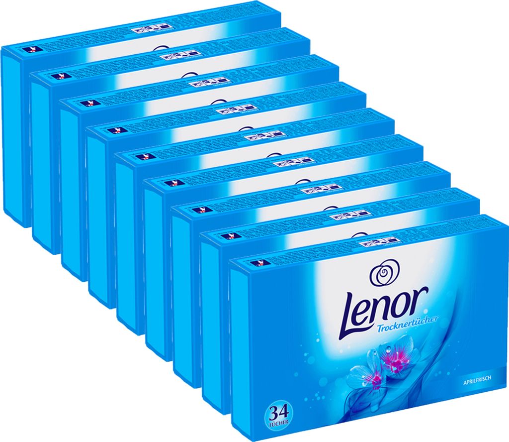 9 Packungen Lenor Trocknertücher Aprilfrisch Produktbild 