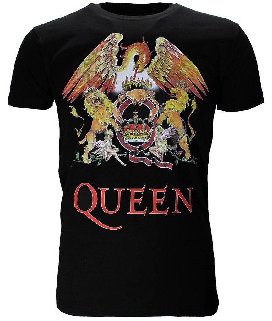 Queen Classic Wappen-Logo-T-Shirt | Ikonisches Band-T-Shirt Produktbild 