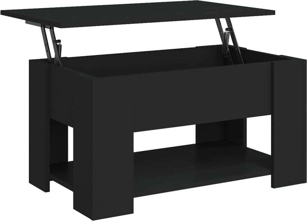 vidaXL Couchtisch Schwarz 79x49x41 cm Holzwerkstoff Produktbild 