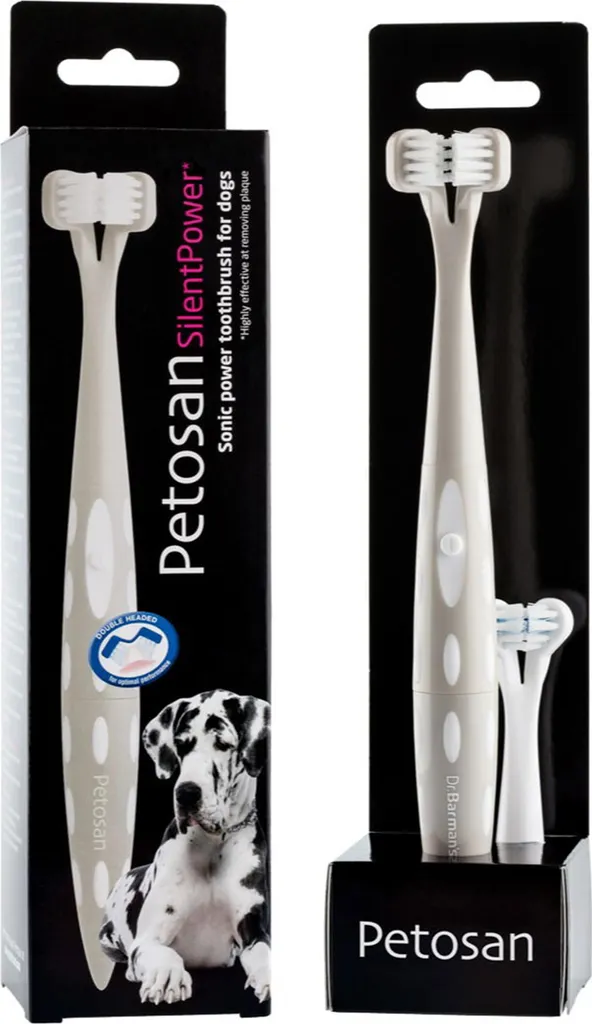 Brosse à dents sonique chien Petosan Silent Power pour l'hygiène dentaire