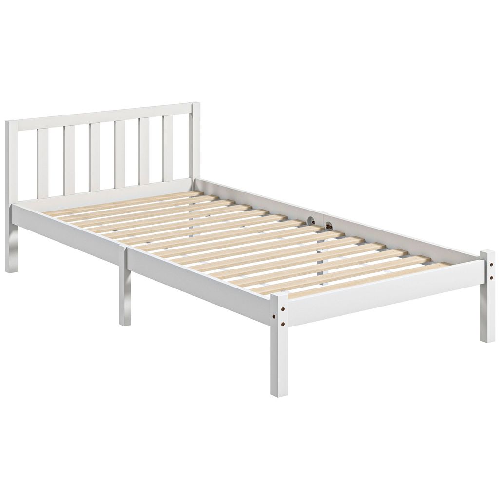 HOMCOM Bettrahmen Holzbett mit Lattenrost, 208 x 96 cm Produktbild 