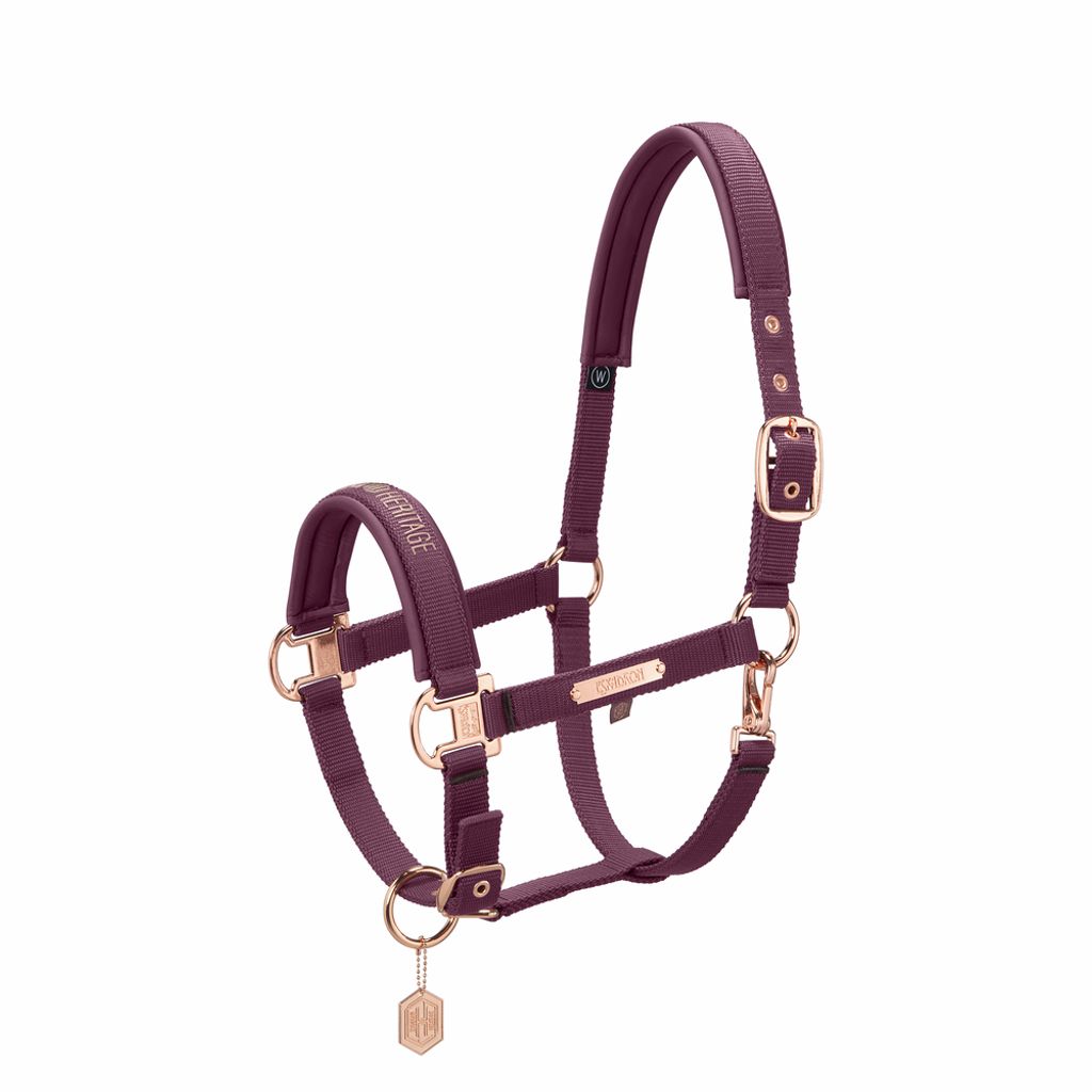 Eskadron HERITAGE Halfter mit Dornschnalle, cassis, pearl rose, earl grey, navy Größe - Pony1 Farbe - cassis