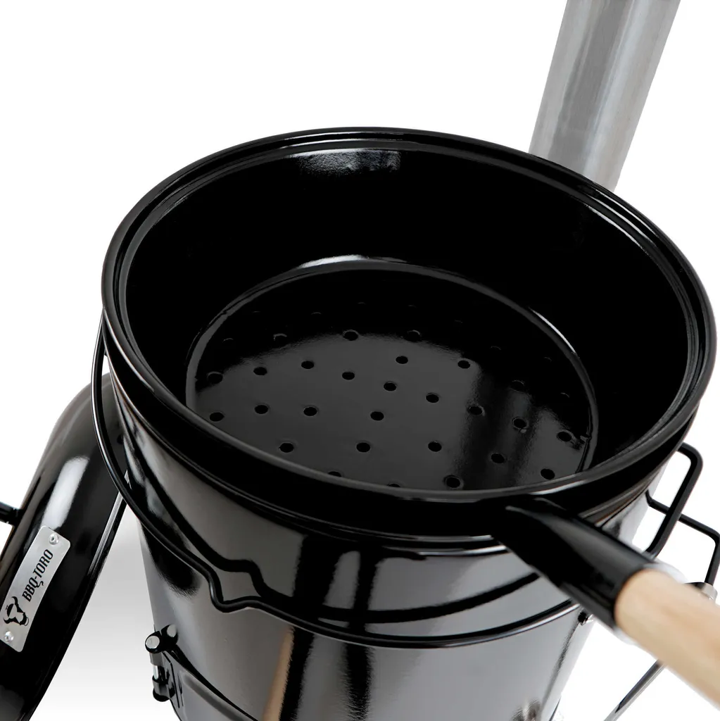 Four à ragoût extérieur avec chaudron émaillé 17L et poêle multi-usage - 5