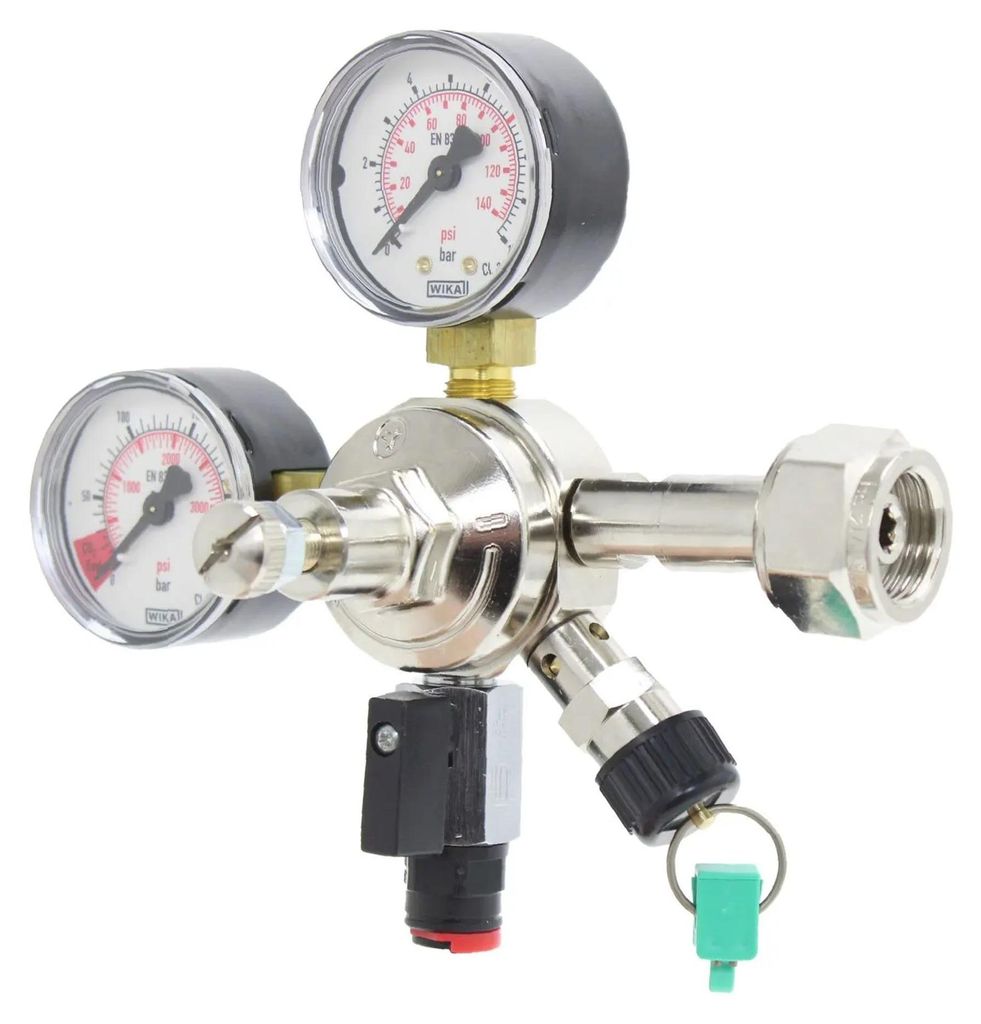 Druckminderer, Druckregler, Druckreduzierventil - CO2 für AFG 7bar, 1-leitig, Gewinde: John Guest 8 mm