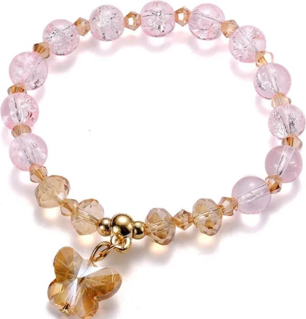 Elegante Fußkette Kaiya in Roségold mit Kristall-Schleifchen KP38335