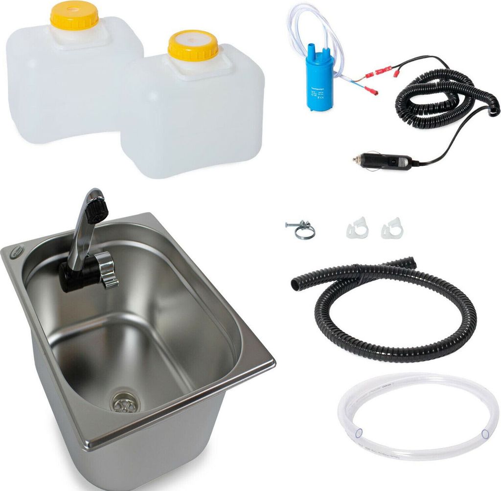 12V Camping Spüle Bausatz Waschbecken Spülbecken Mercedes Produktbild 