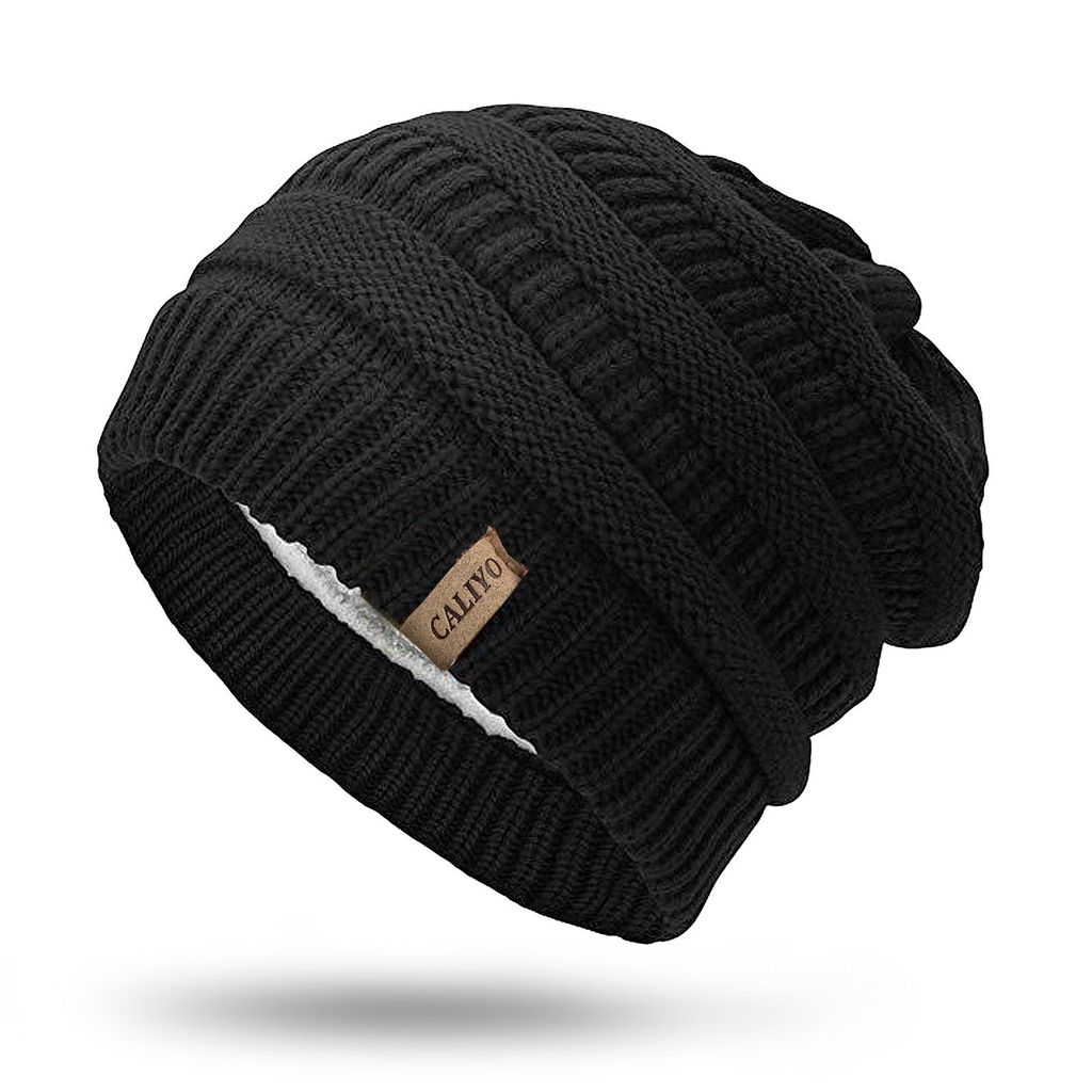 Strickmütze Beanie Damen Warm Federnd, Mütze Damen Herbst Winter, Mit Fleece Gefüttert Wollmütze Damen Geeignet für Schule, Arbeit, Skifahren