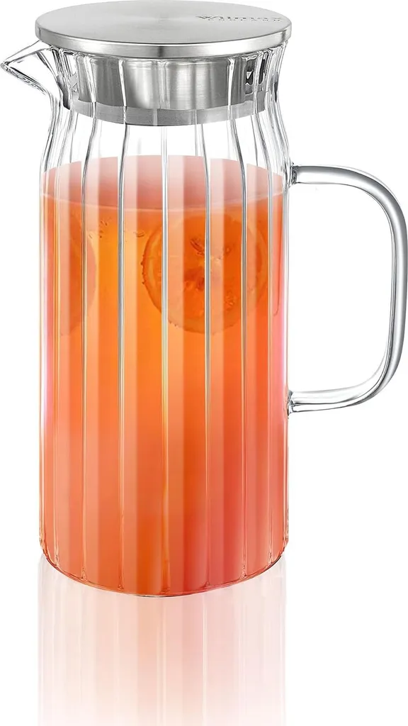 Wilmax Barattolo In Vetro Borosilicato Con Coperchio In Bambù - 600 Ml - Multicolore - Per Alimenti Secchi E Spezie