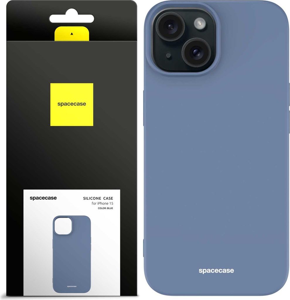 Spacecase Silikonhülle iPhone 15 blau