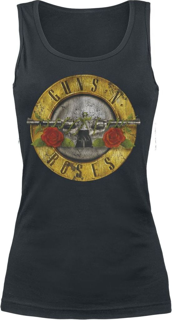Guns N' Roses Top Damen Distressed Bullet schwarz M