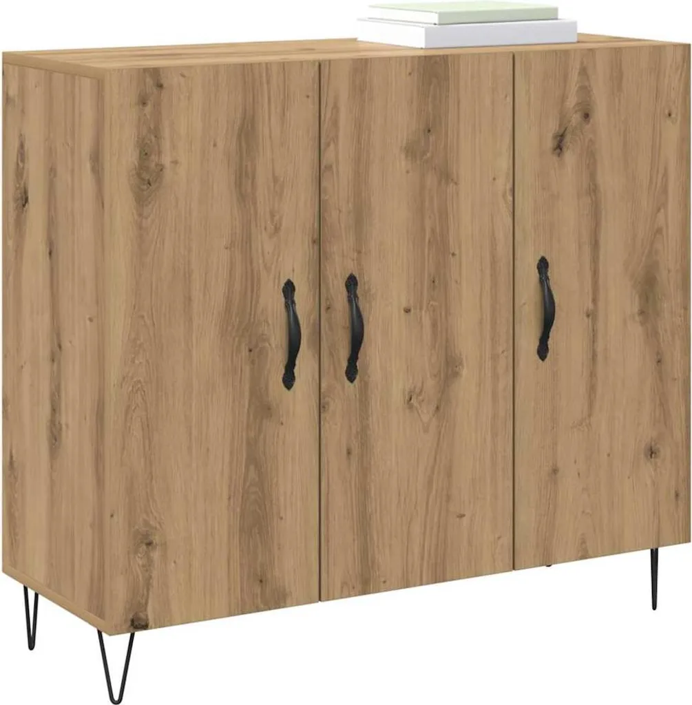 Mobile Credenza 90x80 cm Rovere Artisan | Sideboard Salotto Compatto