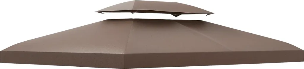 Toile de remplacement 4x3m pour réparer un toit de pavillon usé marron