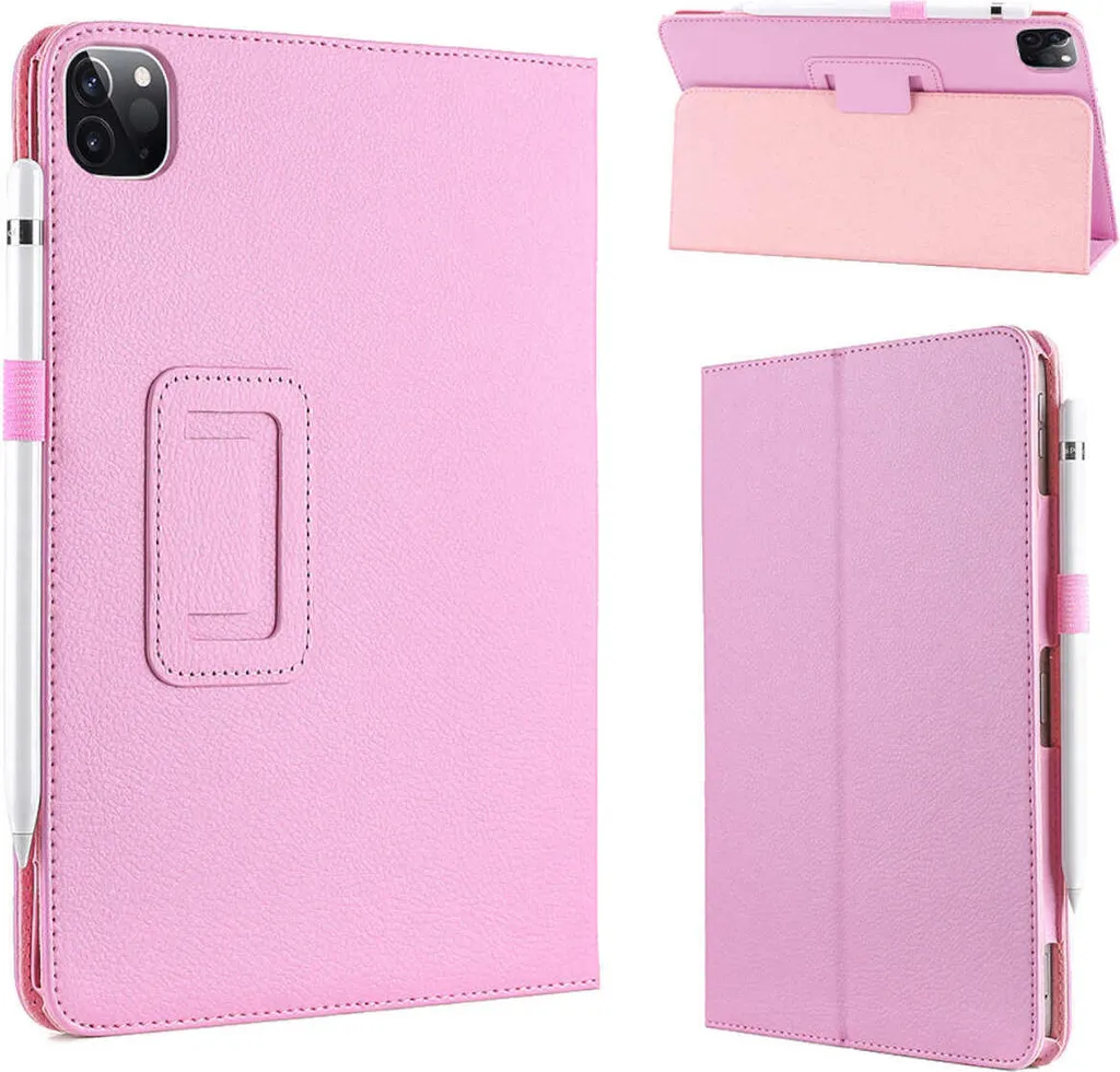 Custodia Rosa per iPad Air 13 2024 e Pro 12.9 2021 | Pelle Premium