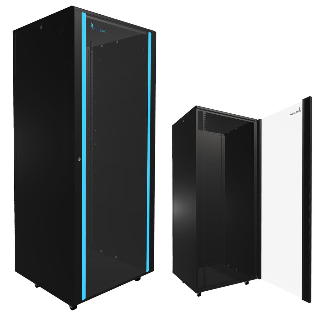 Extralink 42U Serverkast 800 x 800 mm, Zwart, Vrijstaand, Productafbeelding 