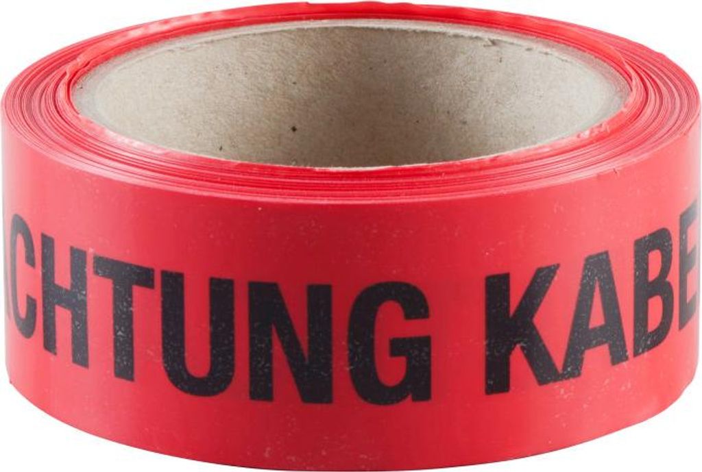 Markierungsband Achtung Kabel 25m rot Produktbild 