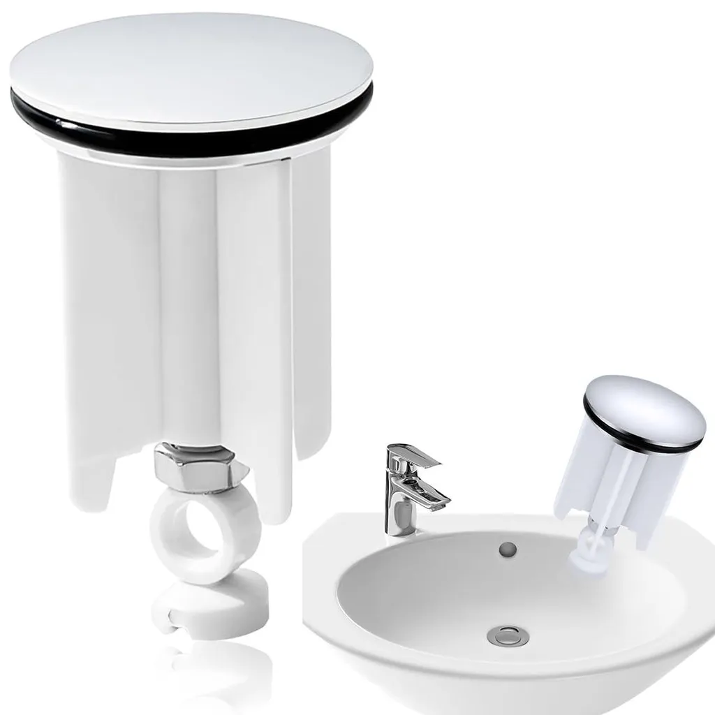 Bouchon d'évier universel blanc réglable pour cuisine et salle de bain